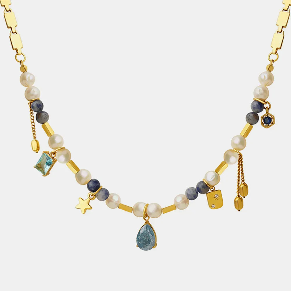 SOMERSET GLASS STONE & PEARL CHOKER The Nichole Collection - Official Site