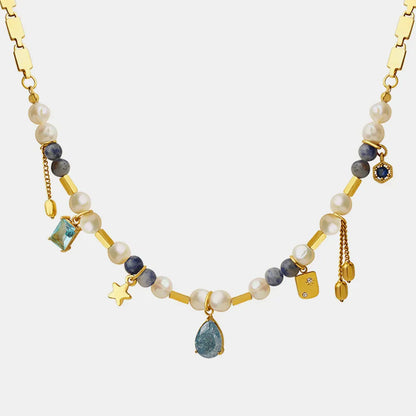 SOMERSET GLASS STONE & PEARL CHOKER The Nichole Collection - Official Site