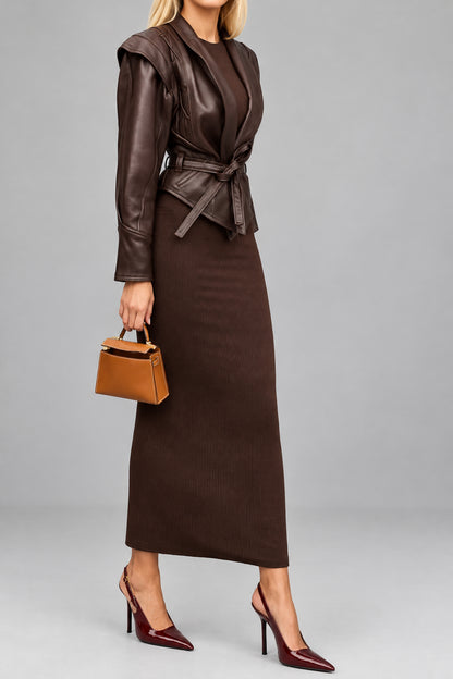 BELTED SHAWL-COLLAR JACKET The Nichole Collection - Official Site