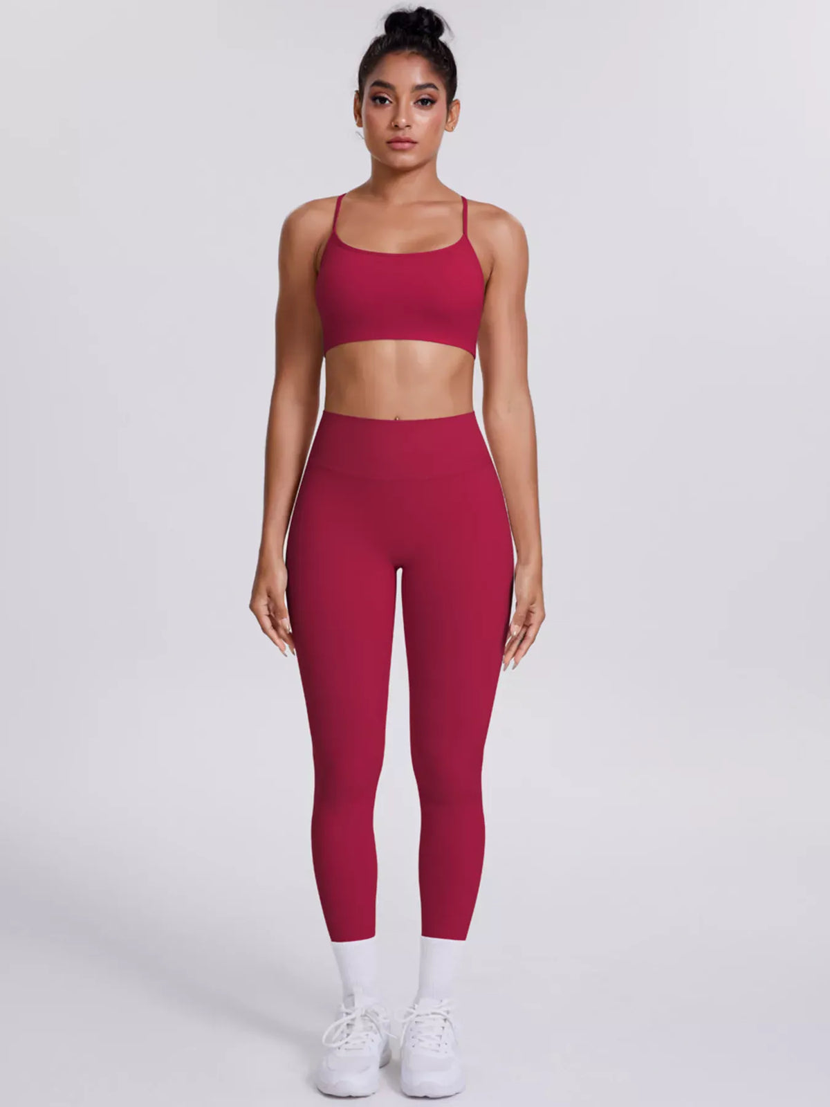 Criss-Cross Back Cami and Leggings Active Set The Nichole Collection - Official Site