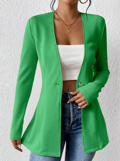 Single-Button Long-Sleeve Blazer The Nichole Collection - Official Site