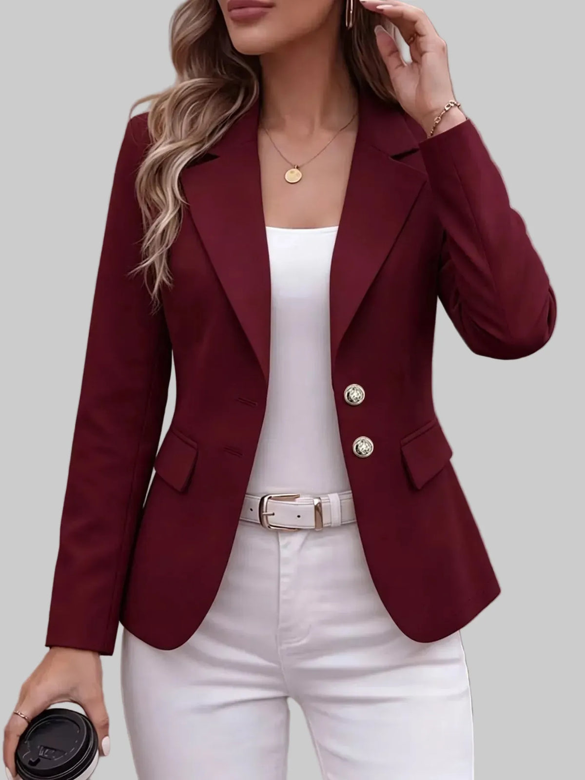 Two-Button Notched-Lapel Blazer The Nichole Collection - Official Site