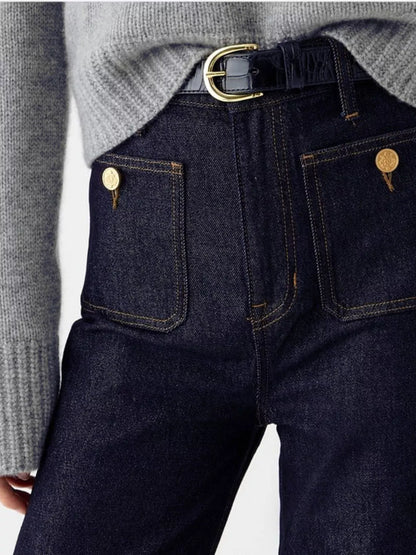 High-Waisted Pocketed Jeans The Nichole Collection - Official Site