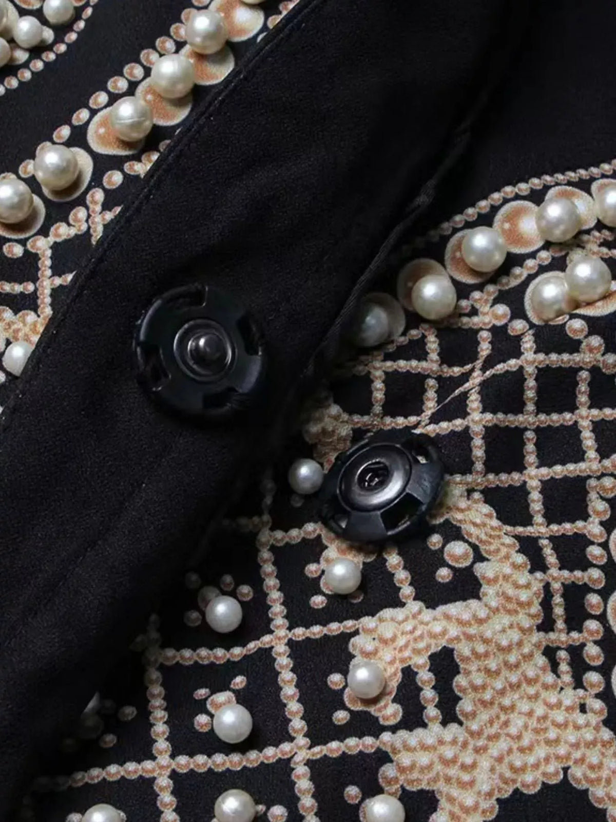 Pearl-Embellished One-Button Blazer The Nichole Collection