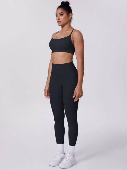 Criss-Cross Back Cami and Leggings Active Set The Nichole Collection - Official Site