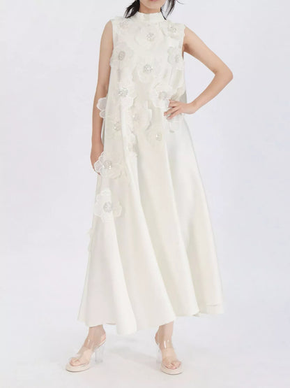 Floral-Embellished Sleeveless Maxi Dress The Nichole Collection