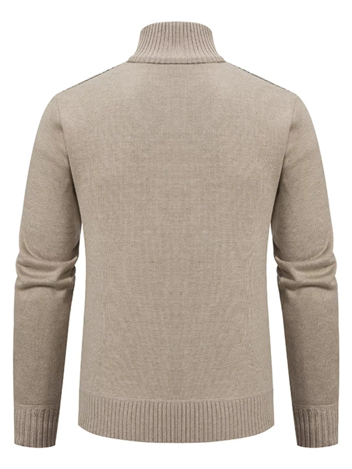 Men's Stand-Collar Full-Zip Detailed Cable-Knit Cardigan Jonathan M Collection