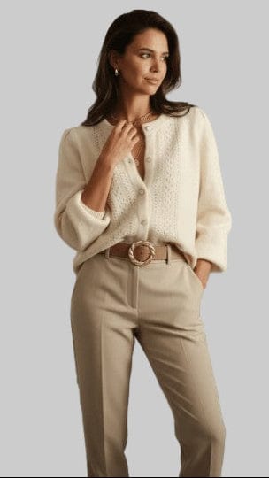 Feminine Button-Up Long Sleeve Cardigan Cardigan The Nichole Collection
