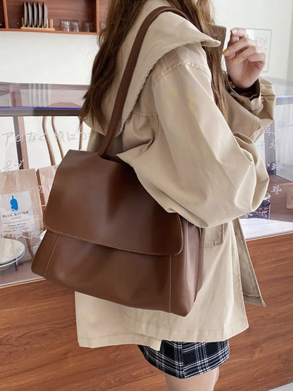 Flap Closure Crossbody Bag Coffee Brown / One Size The Nichole Collection