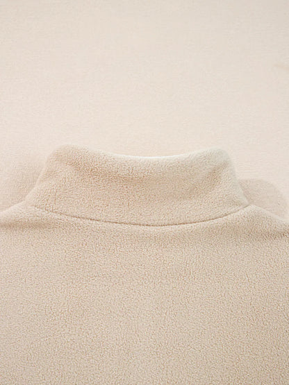Fleece Colorblock Patchwork Zipped Neck Pullover Sweatshirt The Nichole Collection - Official Site