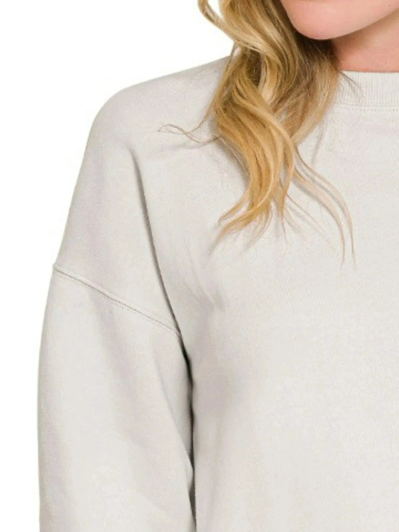 Fleece Crewneck Long Sleeve Sweatshirt Sweatshirt The Nichole Collection
