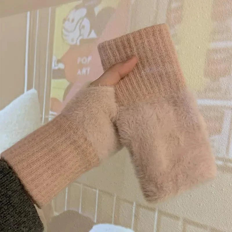 Fleece Winter Fingerless Gloves for Women Gloves The Nichole Collection