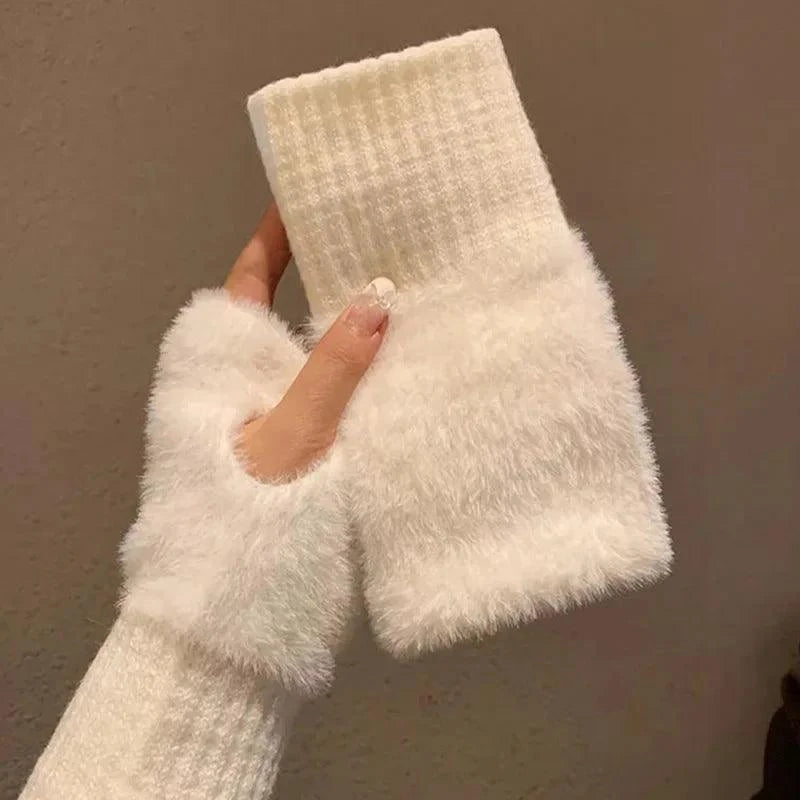 Fleece Winter Fingerless Gloves for Women Gloves The Nichole Collection