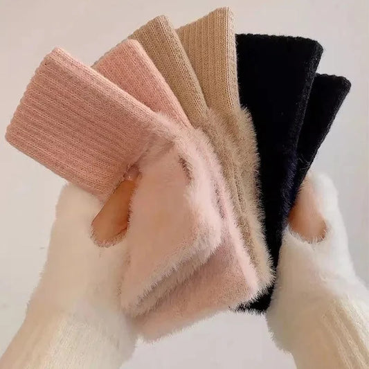 Fleece Winter Fingerless Gloves for Women Gloves The Nichole Collection