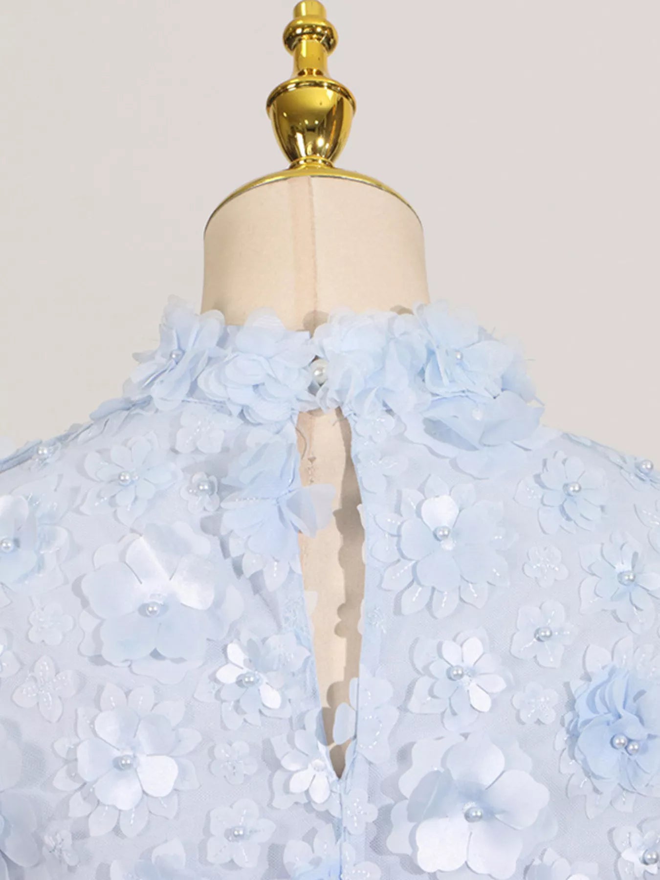Floral Applique High Neck Sleeveless Mini Dress The Nichole Collection - Official Site