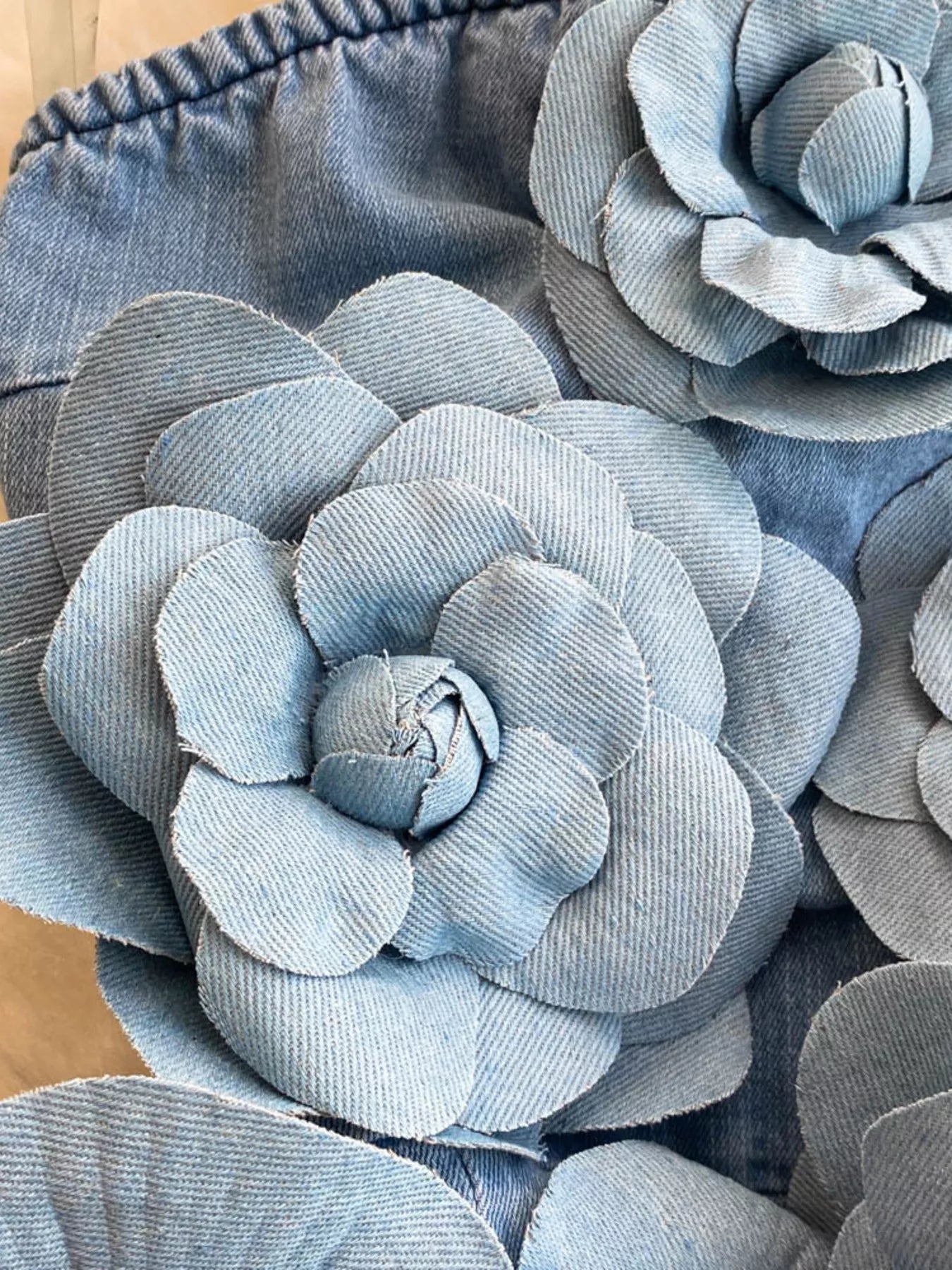Floral Applique Strapless Denim Dress The Nichole Collection - Official Site