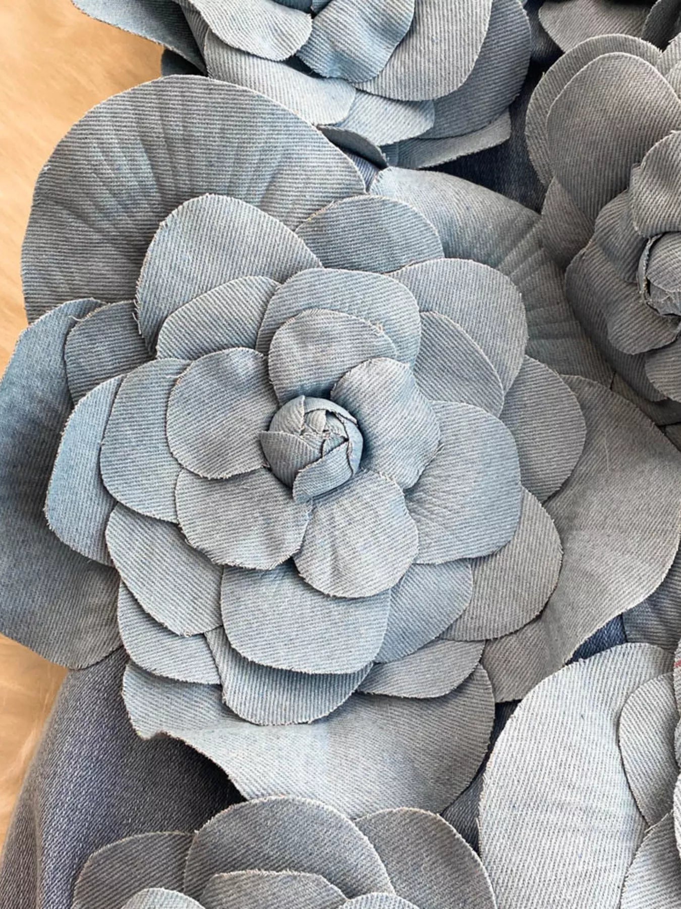 Floral Applique Strapless Denim Dress The Nichole Collection - Official Site