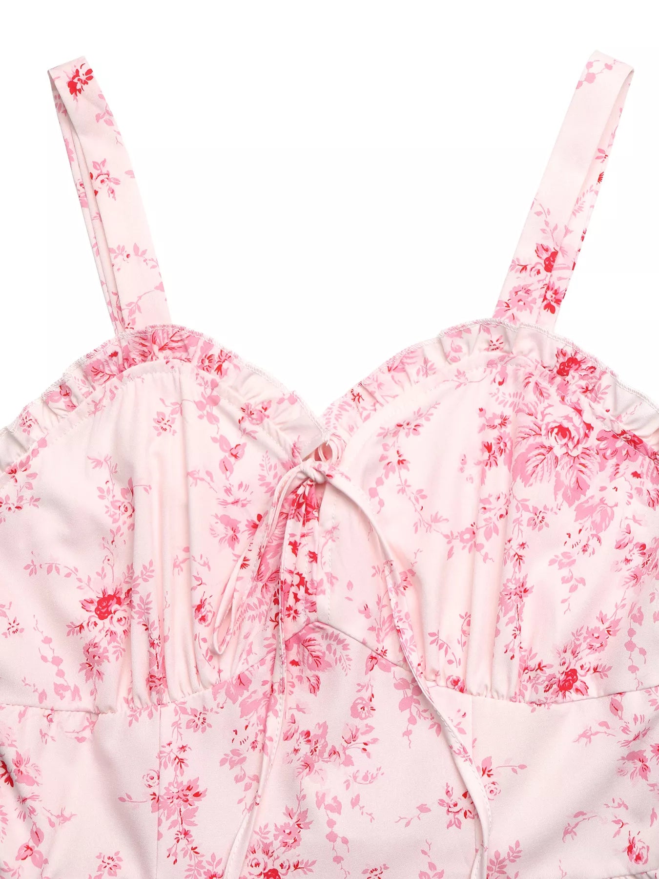 Floral Print Frill Trim Cami Dress The Nichole Collection - Official Site