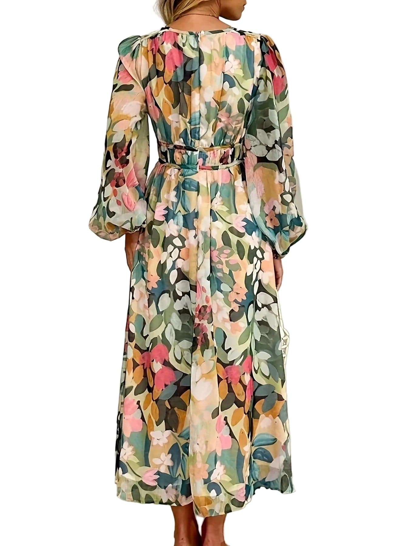 Floral Print Long Sleeve Midi Dress THE NICHOLE COLLECTION - Official Site