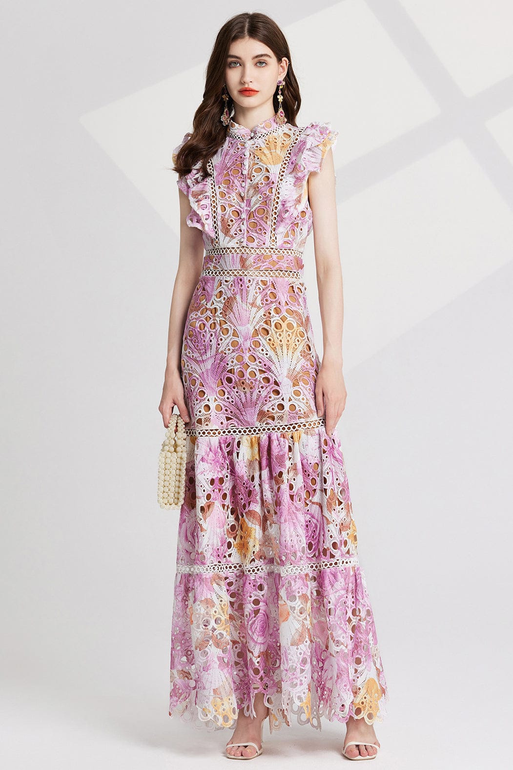 FLORAL SUMMER MAXI DRESS PINK FLORAL / S The Nichole Collection