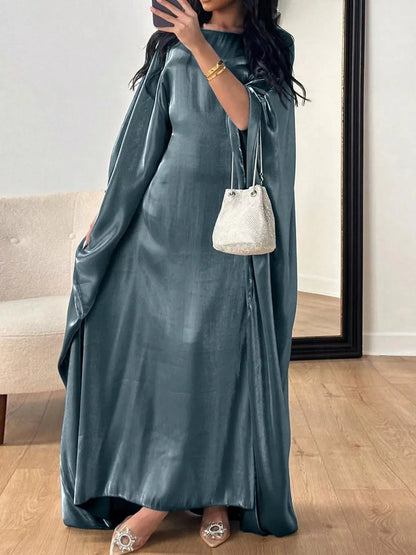Flowing Elegance Kimono Maxi Dress Dresses Deep Teal / One Size The Nichole Collection