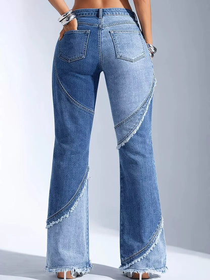 Frayed Hem Flare Jeans The Nichole Collection - Official Site