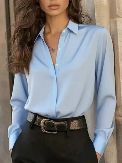 French-Inspired Long-Sleeve Button Shirt | The Nichole Collection