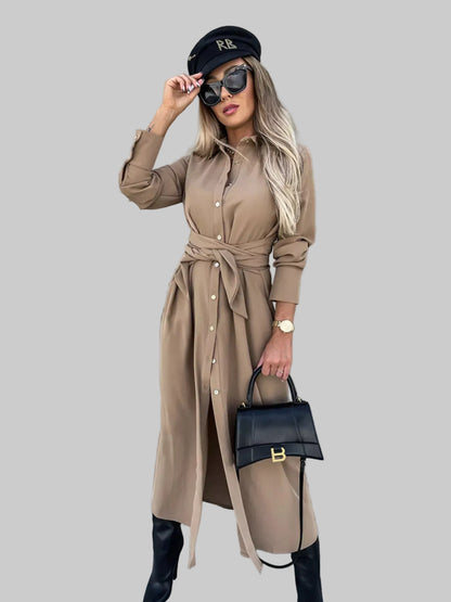 Full Size Button Front Shirt Dress Plus Size The Nichole Collection