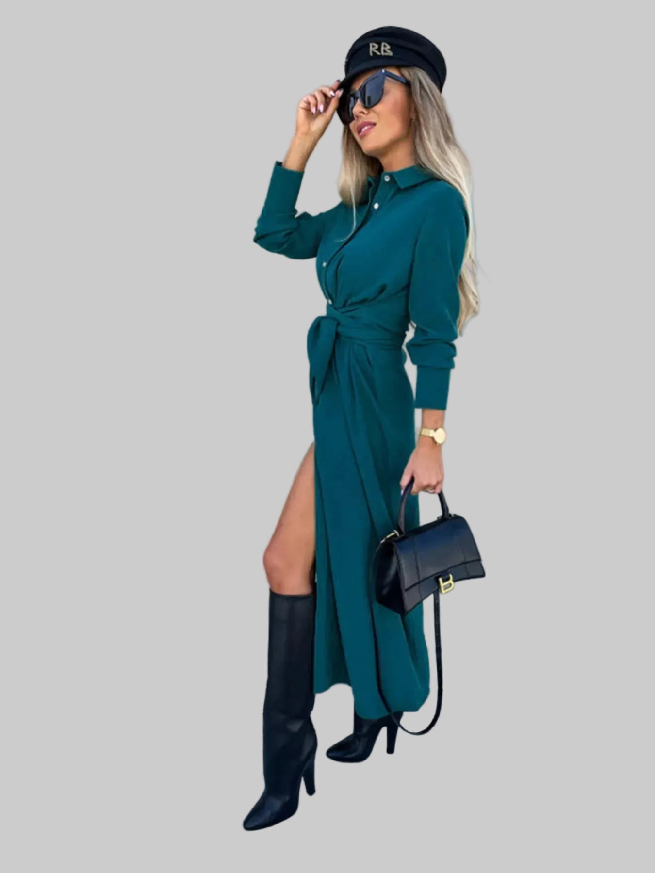 Full Size Button Front Shirt Dress Plus Size The Nichole Collection