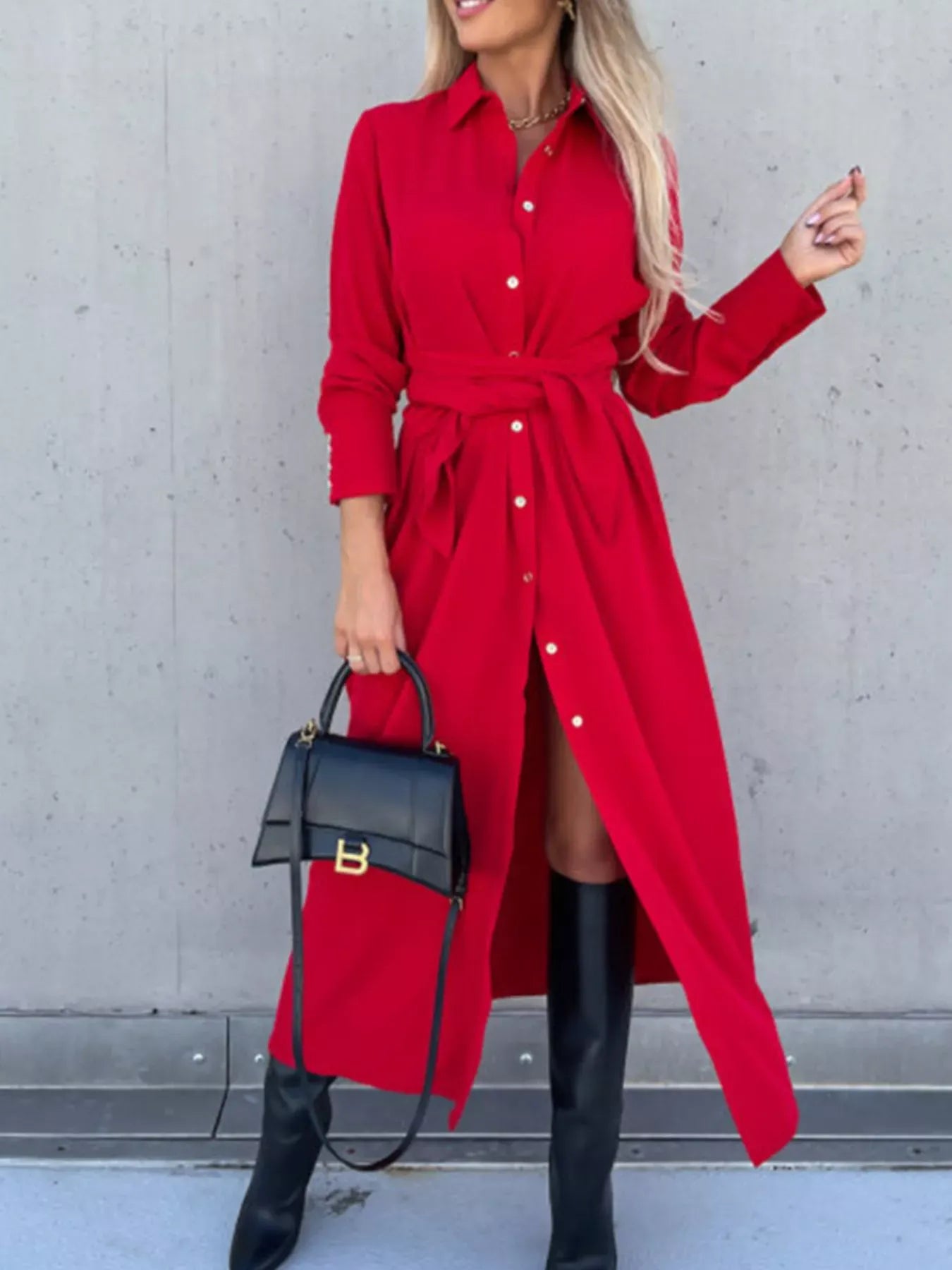 Full Size Button Front Shirt Dress Plus Size The Nichole Collection