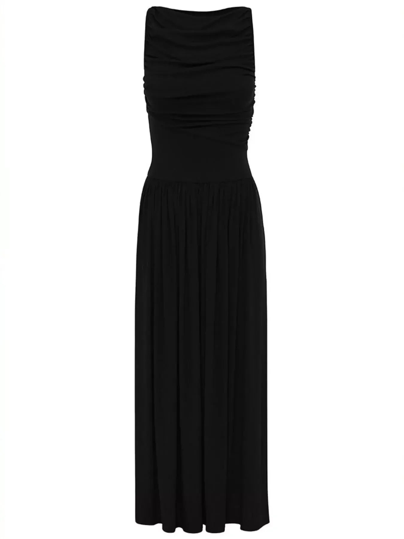Full Size Ruched Sleeveless Maxi Dress Plus Size The Nichole Collection