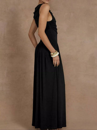 Full Size Ruched Sleeveless Maxi Dress Plus Size The Nichole Collection