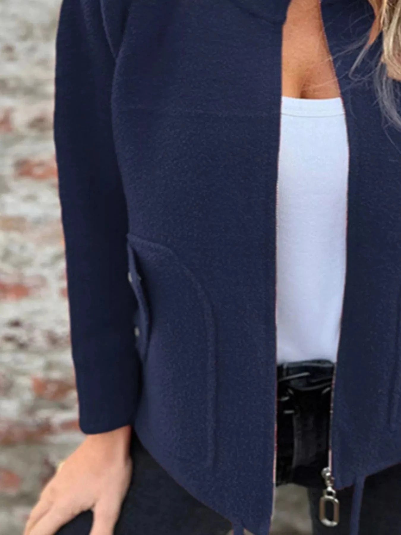 Full Size Zip-Up Long Sleeve Outerwear Plus Size Trendsi