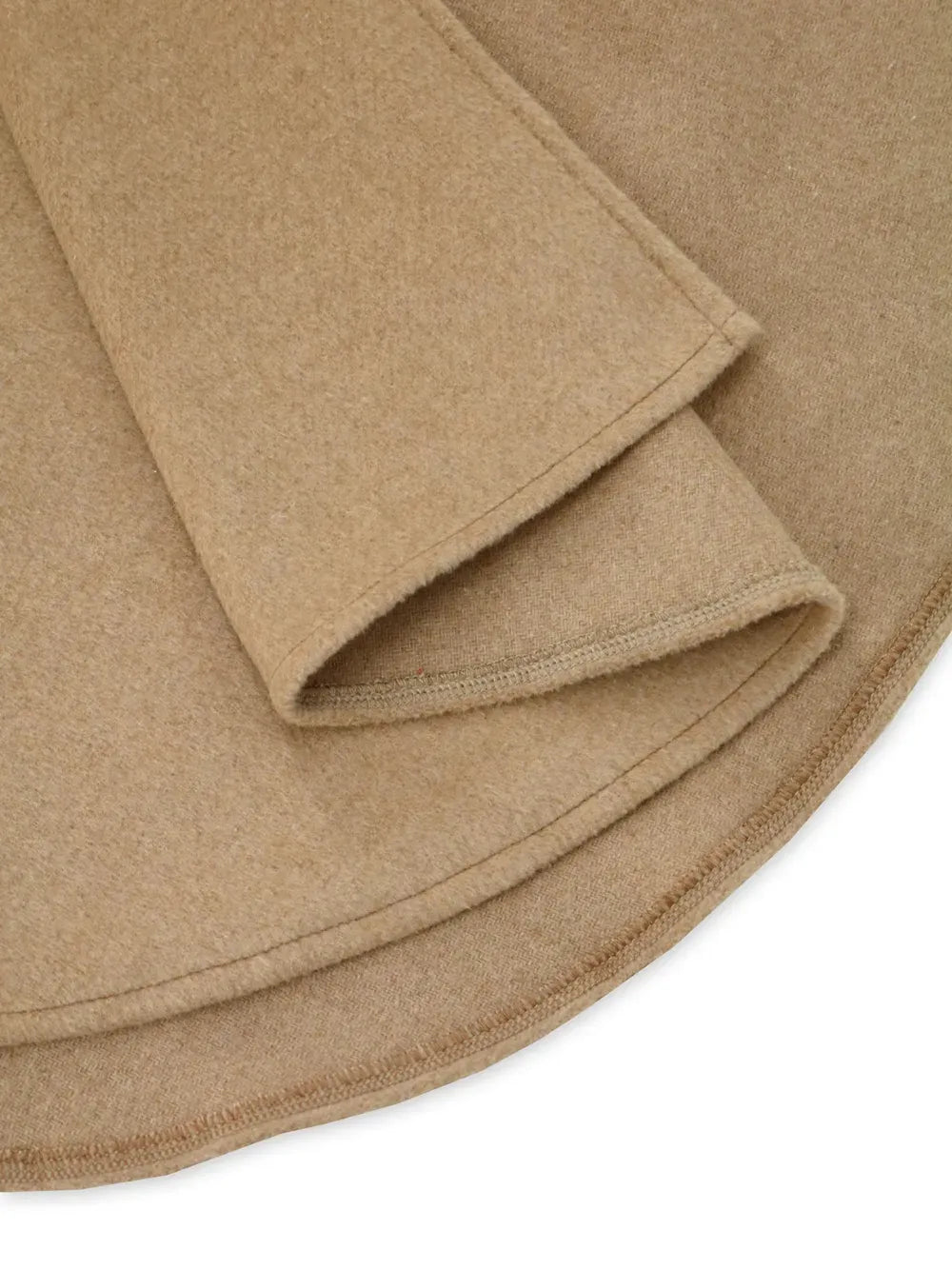 Fuzzy Trim Long Sleeve Poncho Poncho The Nichole Collection