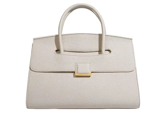 Genuine Leather Tote – Elegant Women's Handbag with Golden Hardware Taibai Gray Handbags The Nichole Collection