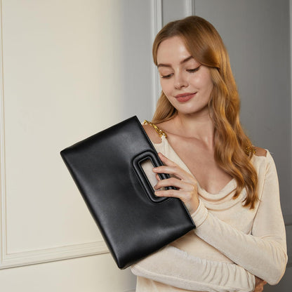 Gold Chain Top Handle Clutch | The Nichole Collection