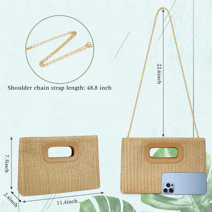 Gold Chain Top Handle Clutch | The Nichole Collection