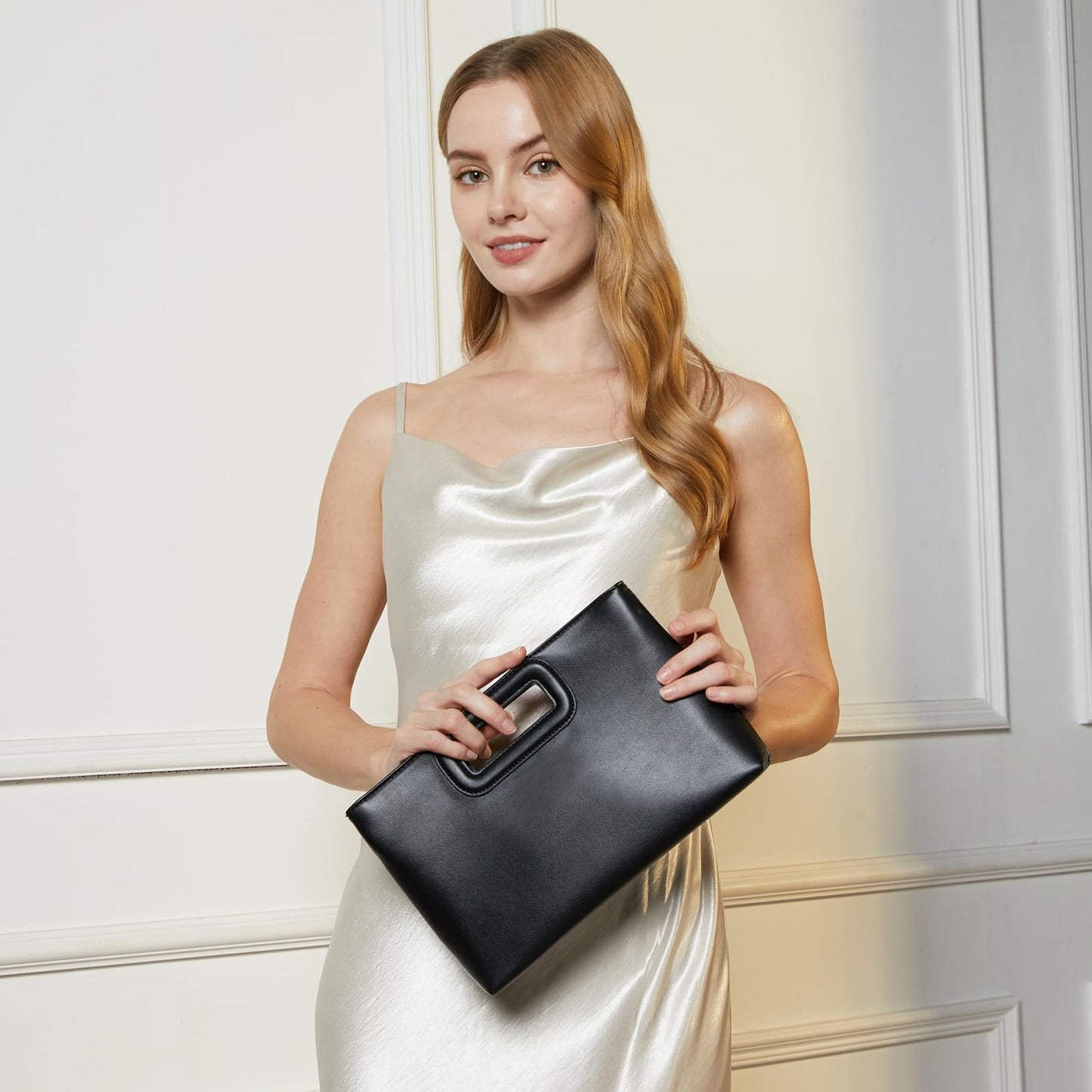 Gold Chain Top Handle Clutch | The Nichole Collection