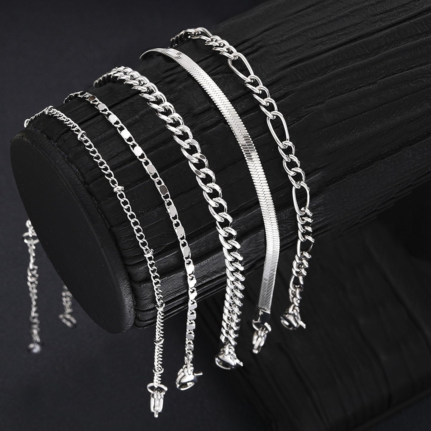 Gold Cuban Link Anklet Stack The Nichole Collection