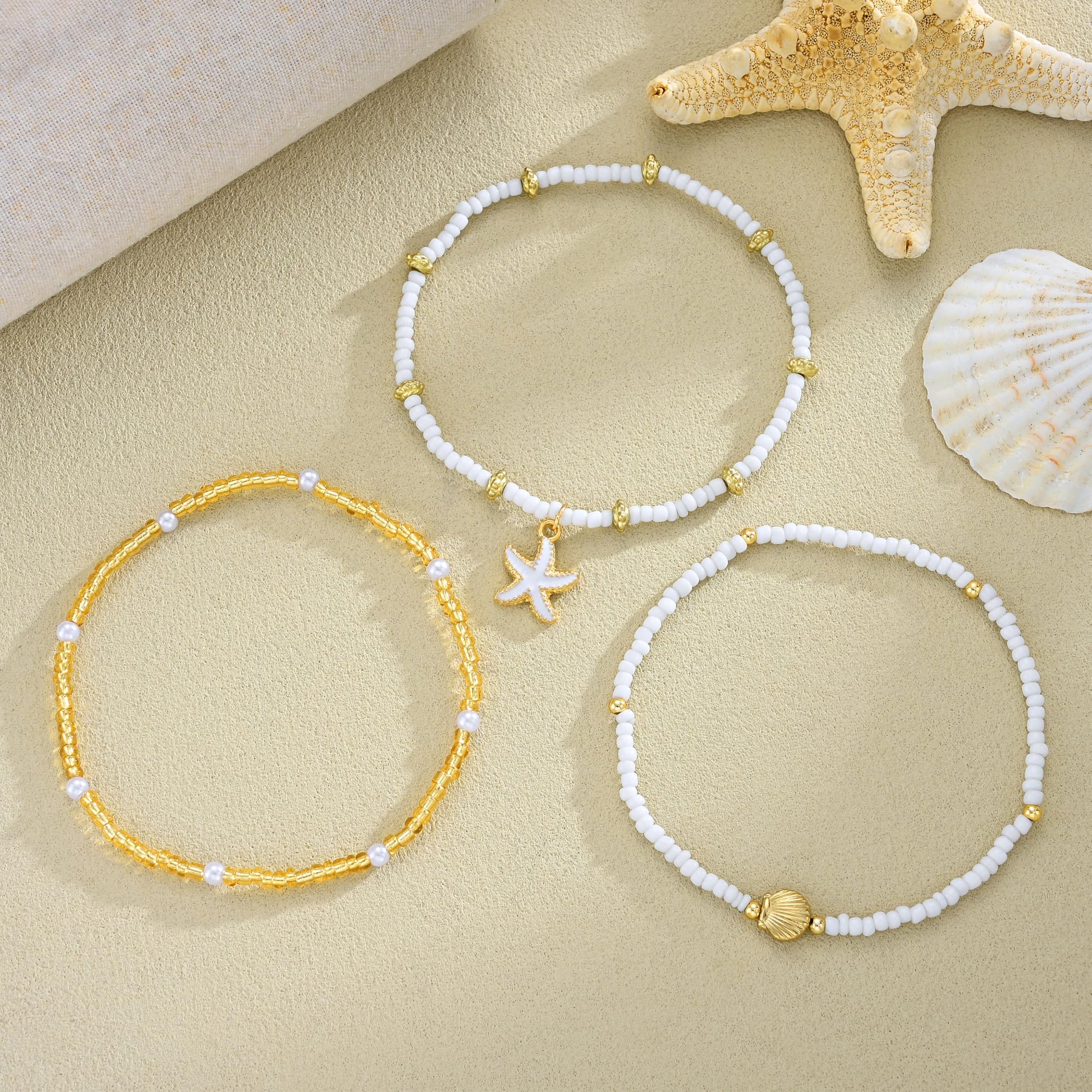 Gold Cuban Link Anklet Stack The Nichole Collection