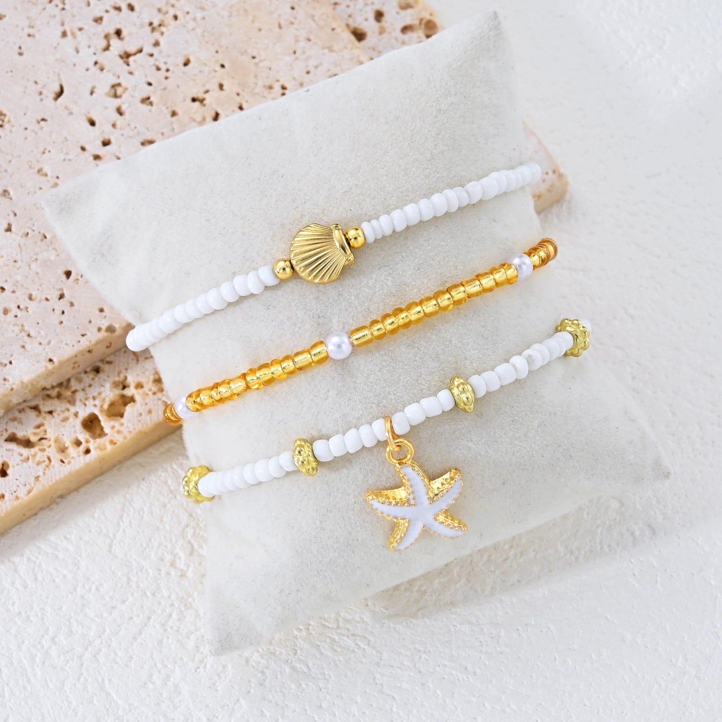 Gold Cuban Link Anklet Stack The Nichole Collection