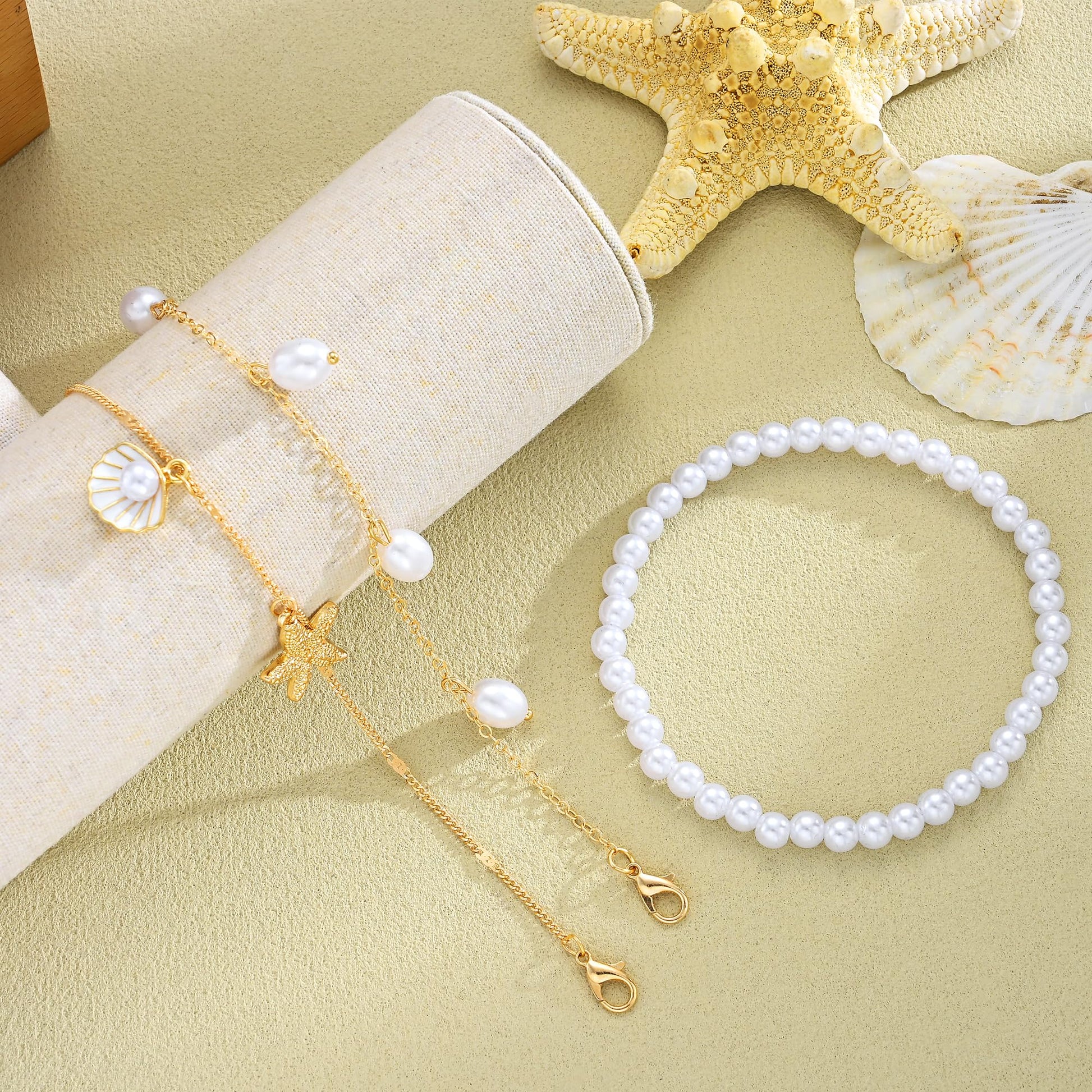 Gold Cuban Link Anklet Stack | The Nichole Collection