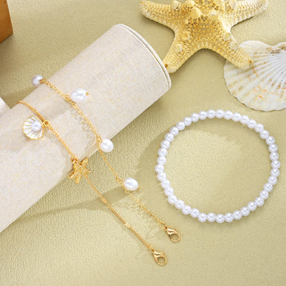 Gold Cuban Link Anklet Stack | The Nichole Collection