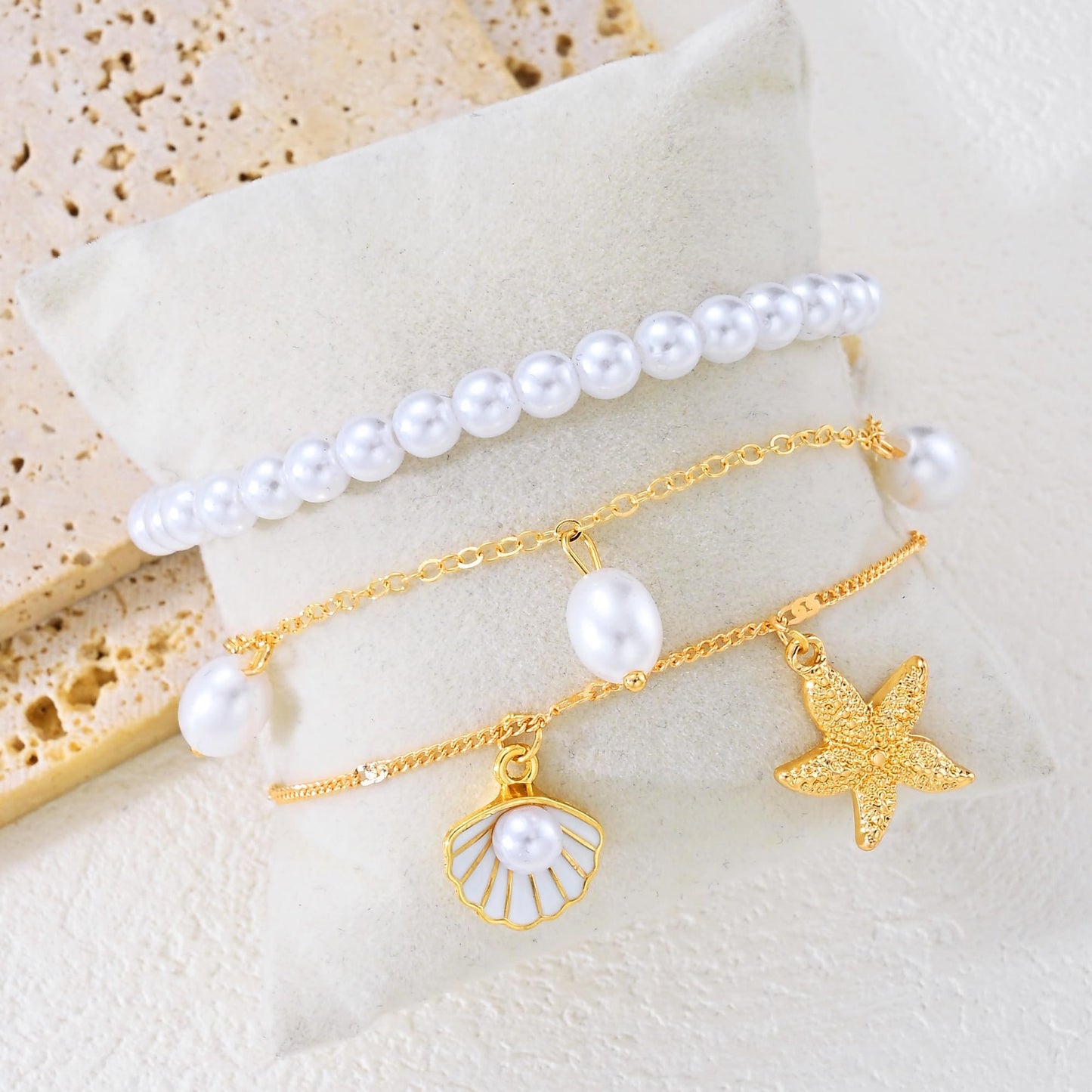 Gold Cuban Link Anklet Stack | The Nichole Collection