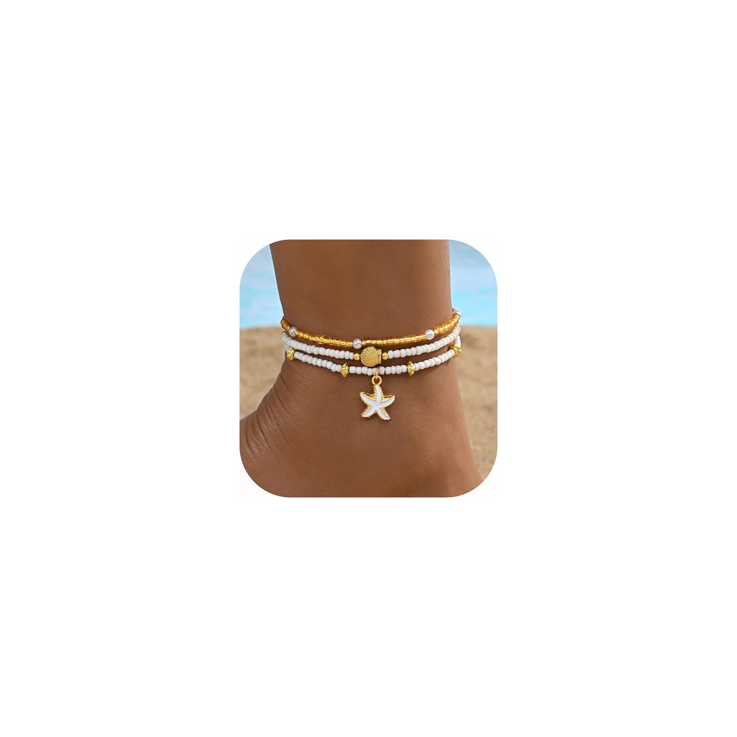 Gold Cuban Link Anklet Stack | The Nichole Collection