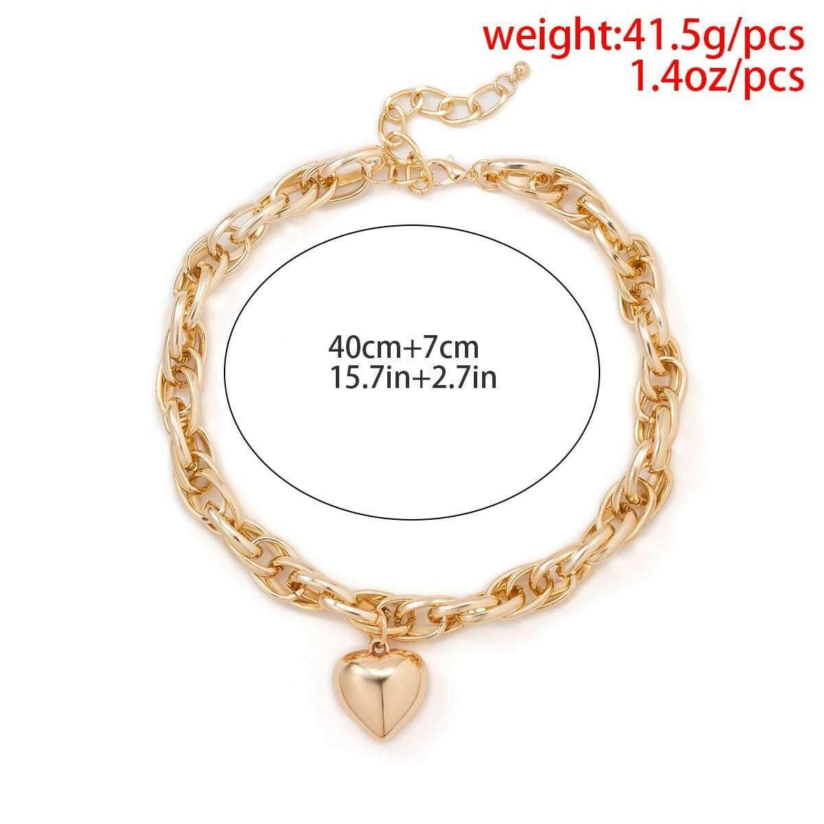 Gold Heart Pendant Necklace – Timeless Elegance with a Modern Twist Necklace The Nichole Collection