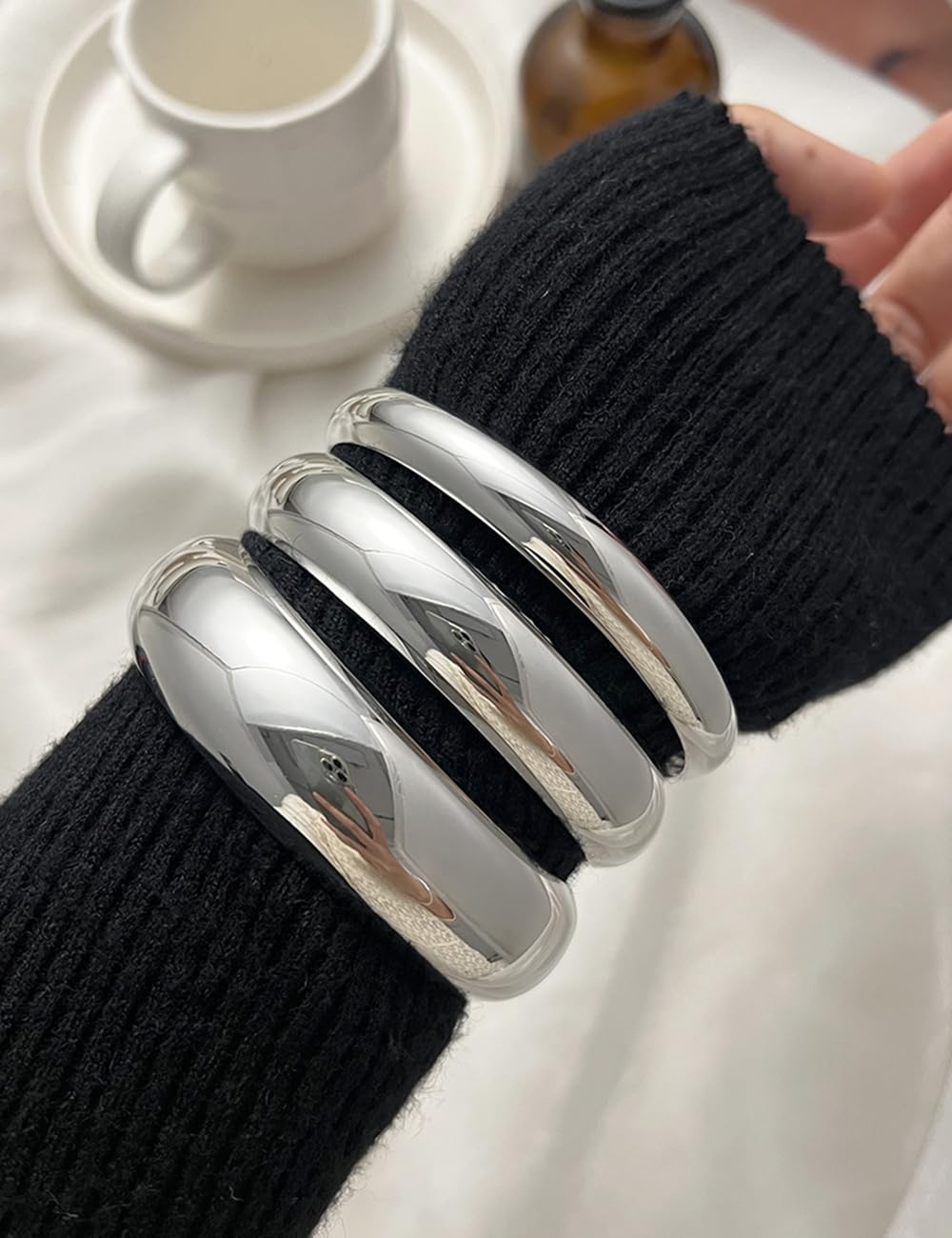 Gold Stackable Bangle Set The Nichole Collection