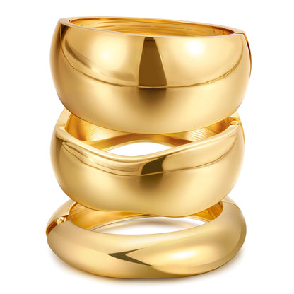 Gold Stackable Bangle Set A5-gold The Nichole Collection