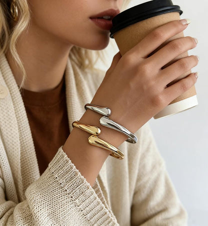 Gold Stackable Bangle Set The Nichole Collection