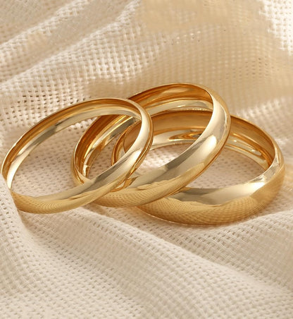 Gold Stackable Bangle Set The Nichole Collection